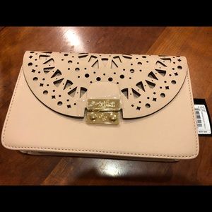 Bebe Tiffany Perfed Clutch crossbody Handbag Purse